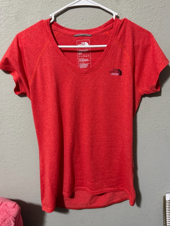 The North Face Tops - The North Face Women's Red V-Neck Short Sleeve Tee